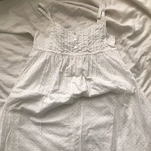 Girls Small 6-7 White and Gold Spring Dress